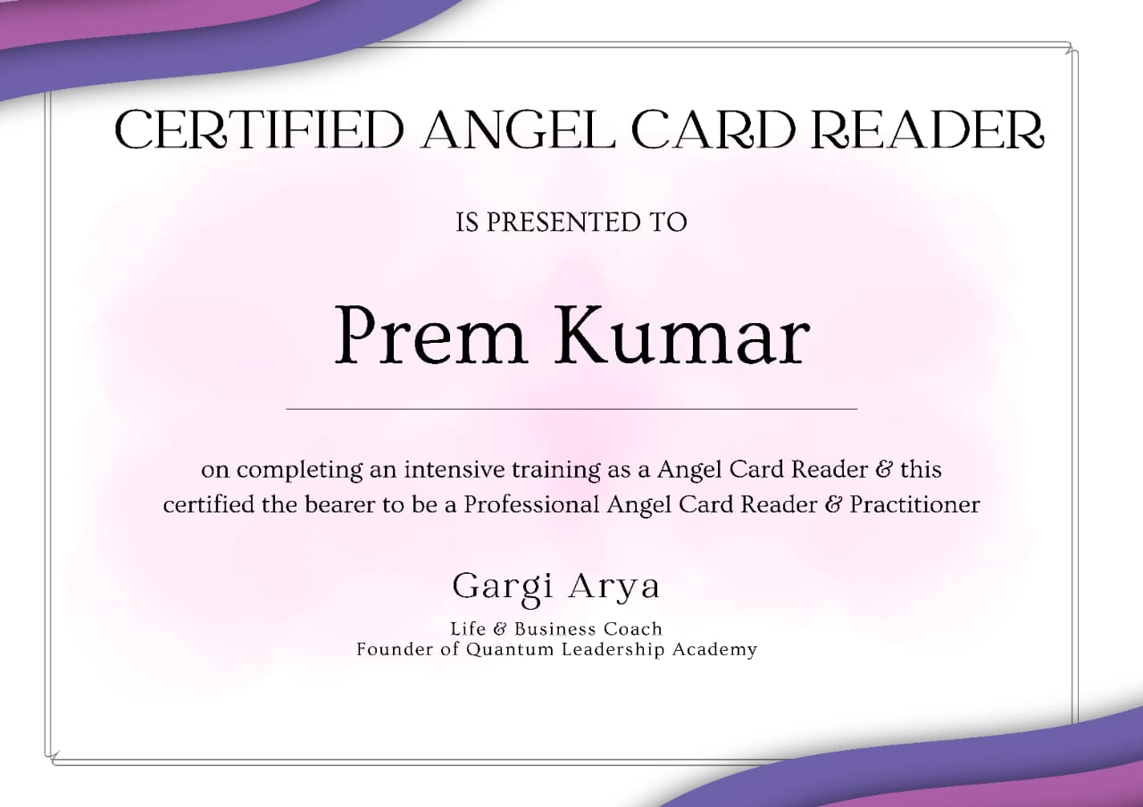 Angel Card Reading Certificate